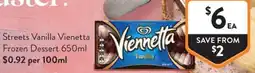Foodworks Streets Vanilla Vienetta Frozen Dessert offer