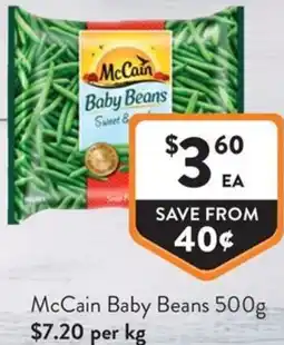 Foodworks McCain Baby Beans offer