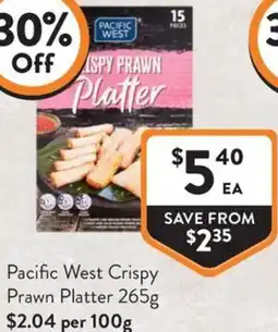 Foodworks Pacific West Crispy Prawn Platter offer