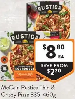 Foodworks McCain Rustica Thin & Crispy Pizza offer