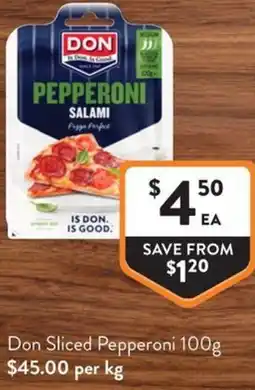 Foodworks Don Sliced Pepperoni offer
