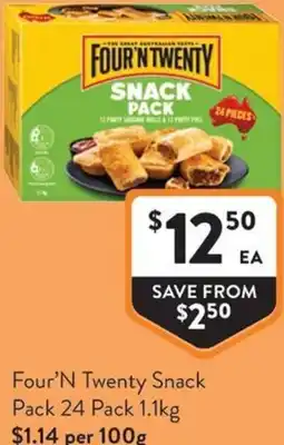 Foodworks Four N Twenty Snack Pack offer