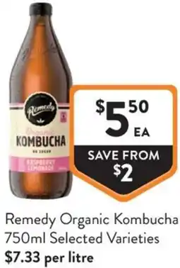 Foodworks Remedy Organic Kombucha offer
