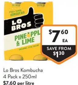 Foodworks Lo Bros Kombucha offer