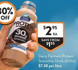 Foodworks Dairy Farmers Protein Smoothie Drink offer
