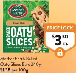 Foodworks Mother Earth Baked Oaty Slices Bars offer
