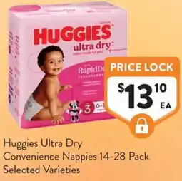Foodworks Huggies Ultra Dry Convenience Nappies offer