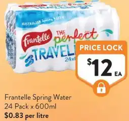 Foodworks Frantelle Spring Water offer