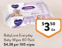 Foodworks Baby Love Everyday Baby Wipes offer