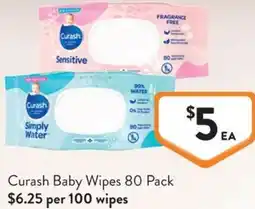 Foodworks Curash Baby Wipes offer