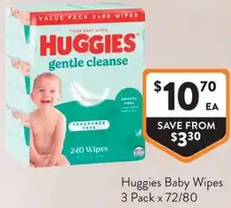 Foodworks Huggies Baby Wipes offer