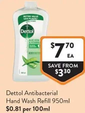 Foodworks Dettol Antibacterial Hand Wash Refill offer
