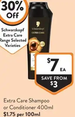 Foodworks Extra Care Shampoo or Conditioner offer