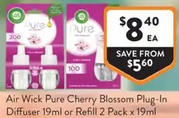 Foodworks Air Wick Pure Cherry Blossom Plug In Diffuser or Refill offer