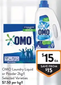 Foodworks OMO Laundry Liquid or Powder offer