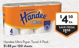 Foodworks Handee Ultra Paper Towel offer