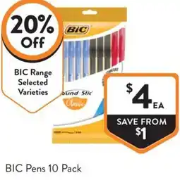 Foodworks Bic pens offer