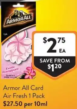 Foodworks Armor All Card Air Fresh offer