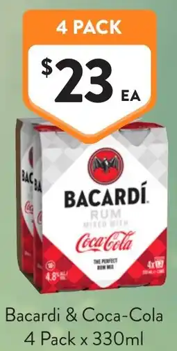Foodworks Bacardi & Coca Cola offer