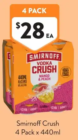 Foodworks Smirnoff Crush offer