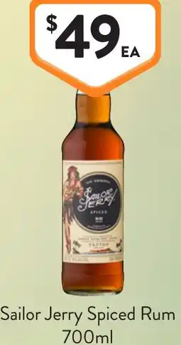 Foodworks Sailor Jerry Spiced Rum offer