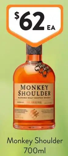 Foodworks Monkey Shoulder offer