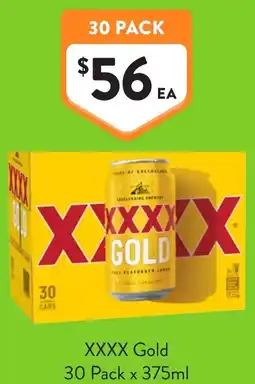 Foodworks XXXX Gold offer