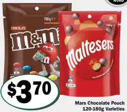 Friendly Grocer Mars Chocolate Pouch offer