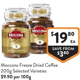 Foodworks Moccona Freeze Dried Coffee offer