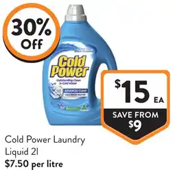 Foodworks Cold Power Laundry Liquid offer