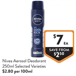 Foodworks Nivea Aerosol Deodorant offer