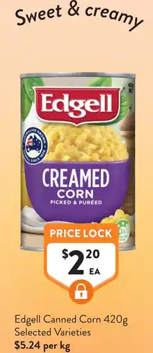 Foodworks Edgell Canned Corn offer