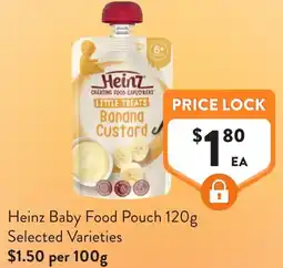Foodworks Heinz Baby Food Pouch offer