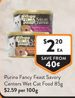Foodworks Fancy Feast Savory Centers Wet Cat Food offer