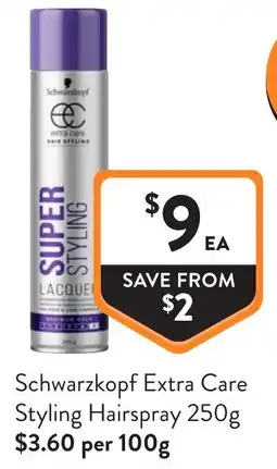 Foodworks Extra Care Styling Hairspray offer