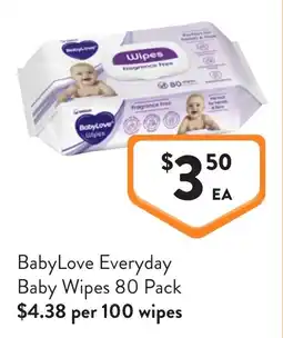Foodworks BabyLove Everyday Baby Wipes offer