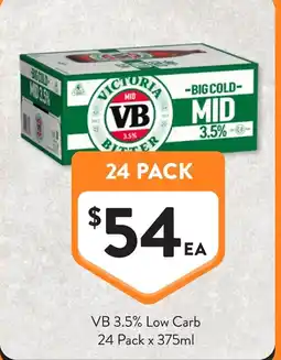 Foodworks VB 3.5% Low Carb offer