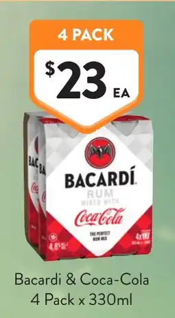 Foodworks Bacardi and Coca-Cola offer