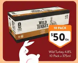 Foodworks Wild Turkey 4.8% offer