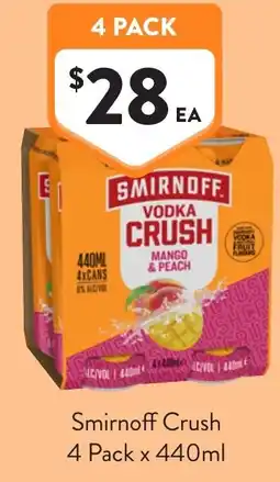 Foodworks Smirnoff Crush offer