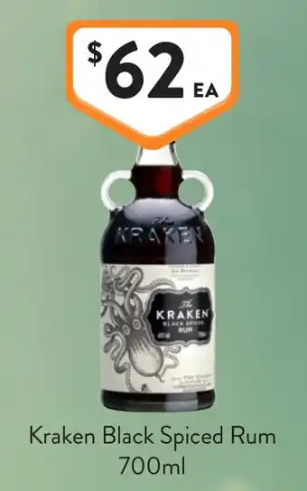 Foodworks Kraken Black Spiced Rum offer
