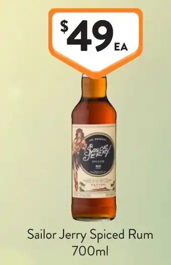 Foodworks Sailor Jerry Spiced Rum offer