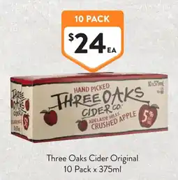 Foodworks Three Oaks Cider Original offer