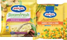 IGA Birds Eye Steam Fresh Potato Mash with Butter 400g or Snap Frozen Vegetables 1kg Selected Varieties offer