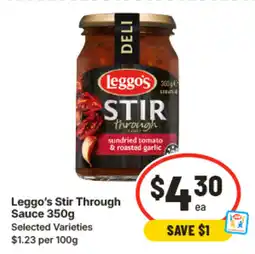 IGA Leggos Stir Through Sauce offer