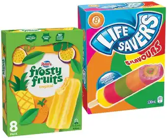 IGA Life Savers Ice Block or Peters Frosty Fruits offer