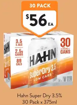 Foodworks Hahn Super Dry 3.5% offer