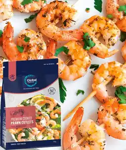 IGA Global Seafoods Cooked Prawn Cutlets Tail On offer