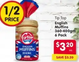 Spar Tip Top English Muffins offer