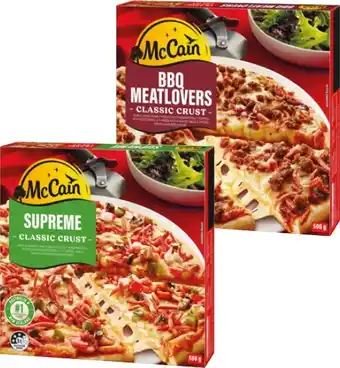 IGA McCain Family Pizza 490‑500g Selected Varieties offer